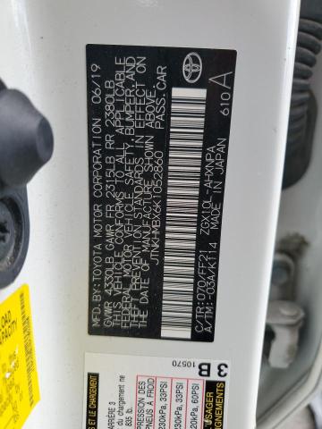 JTNKHMBX6K1052860 - 2019 TOYOTA C-HR XLE Beyaz fotoğraf 13