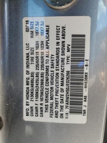 7FARW2H50JE026266 - 2018 HONDA CR-V EX SILVER photo 14