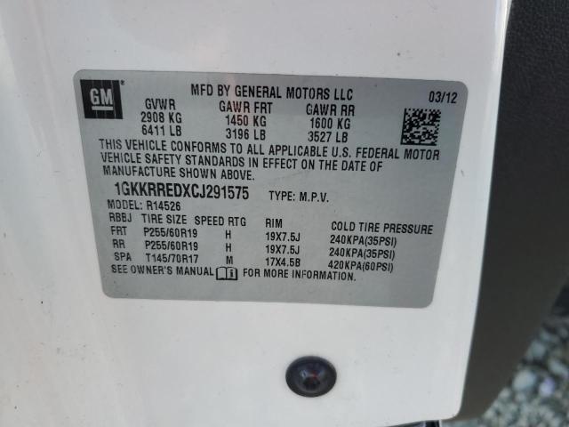 1GKKRREDXCJ291575 - 2012 GMC ACADIA SLT-1 BEIGE photo 13