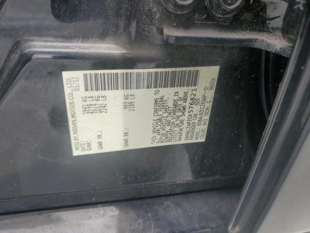 1N4AL2AP2CN576821 - 2012 NISSAN ALTIMA BASE أسود صورة 12