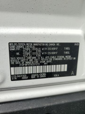 2T3P1RFV7SC531313 - 2025 TOYOTA RAV4 XLE 白色 照片 13