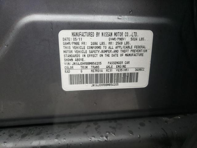 JN1AJ0HR8BM854205 - 2011 INFINITI EX35 BASE ნაცრისფერი ფოტო 13