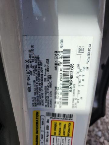 3FA6P0H79DR365506 - 2013 FORD FUSION SE Ağ foto 12