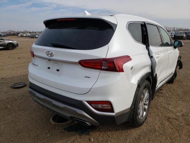 5NMS3CAD3LH239128 - 2020 HYUNDAI SANTA FE SEL WHITE photo 4