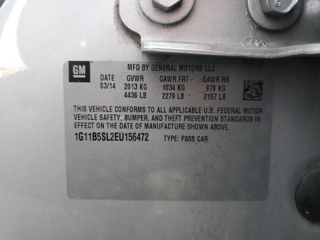1G11B5SL2EU156472 - 2014 CHEVROLET MALIBU LS SILVER photo 13