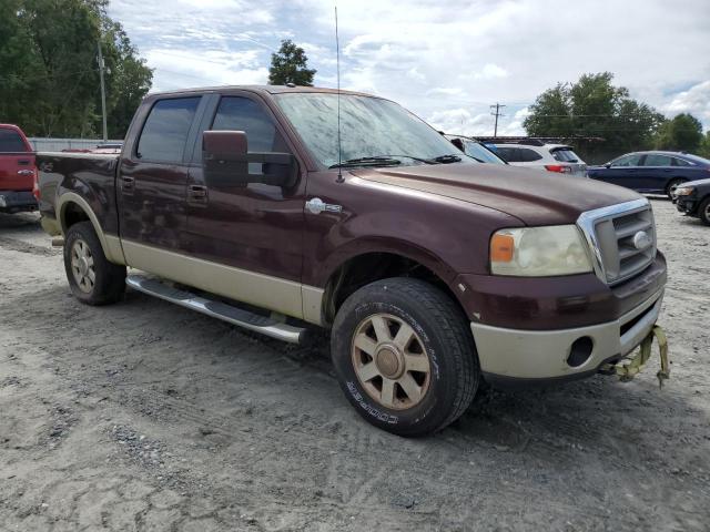 1FTPW14V78KB30978 - 2008 FORD F150 SUPERCREW MAROON photo 4