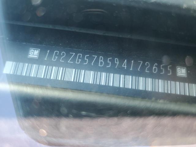 1G2ZG57B594172655 - 2009 PONTIAC G6 WHITE photo 12