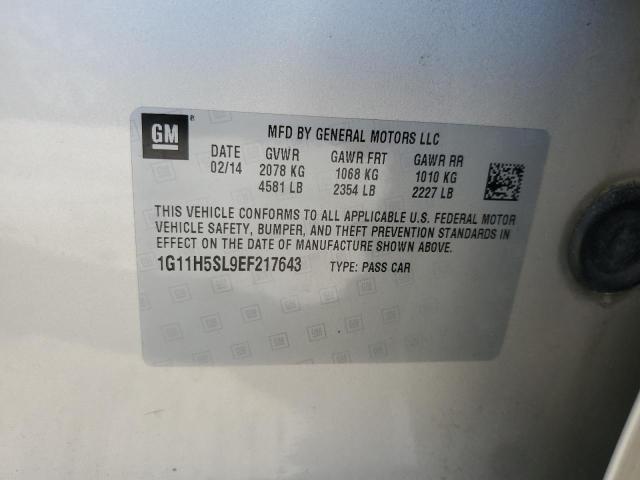 1G11H5SL9EF217643 - 2014 CHEVROLET MALIBU LTZ BEIGE photo 13