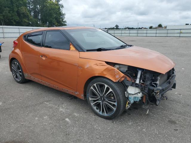 KMHTC6AEXGU266335 - 2016 HYUNDAI VELOSTER TURBO ORANGE photo 4