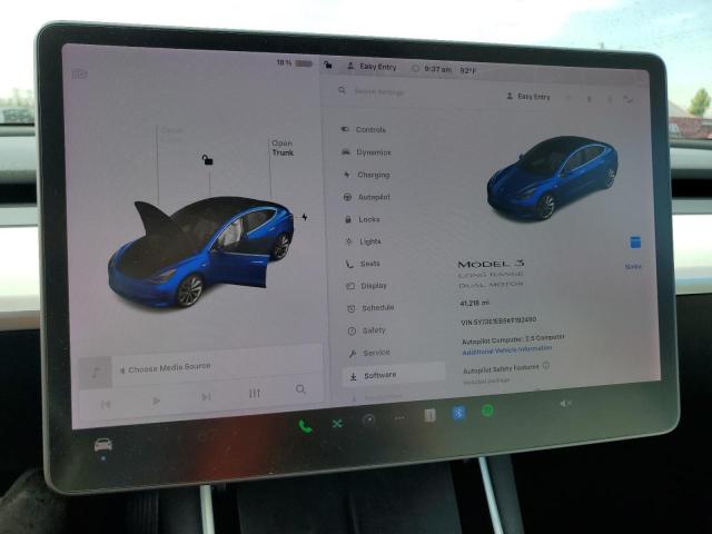 5YJ3E1EB9KF192490 - 2019 TESLA MODEL 3 蓝色 照片 9