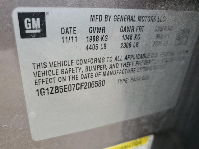 1G1ZB5E07CF206580 - 2012 CHEVROLET MALIBU LS أسمر صورة 12