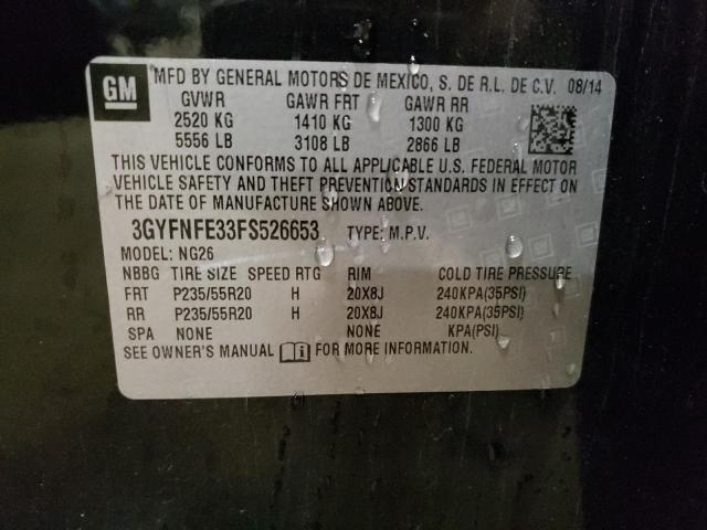 3GYFNFE33FS526653 - 2015 CADILLAC SRX PERFORMANCE COLLECTION Қара фото 14