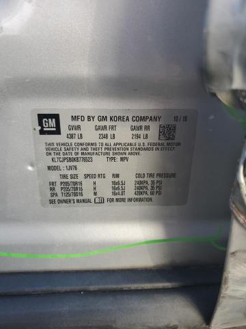 KL7CJPSB0KB776523 - 2019 CHEVROLET TRAX 1LT فضي صورة 13