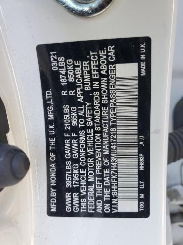 SHHFK7H43MU417218 - 2021 HONDA CIVIC SPORT 白色 照片 13