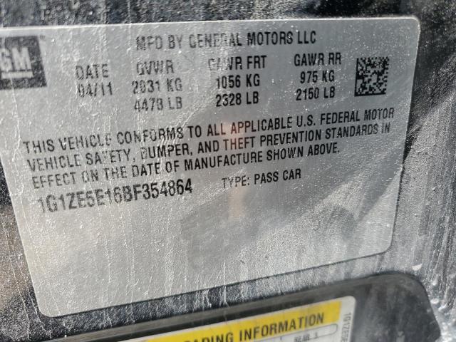 1G1ZE5E16BF354864 - 2011 CHEVROLET MALIBU LTZ 黑色 照片 12