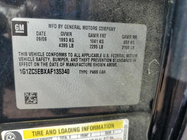 1G1ZC5EBXAF135340 - 2010 CHEVROLET MALIBU 1LT 黑色 照片 12