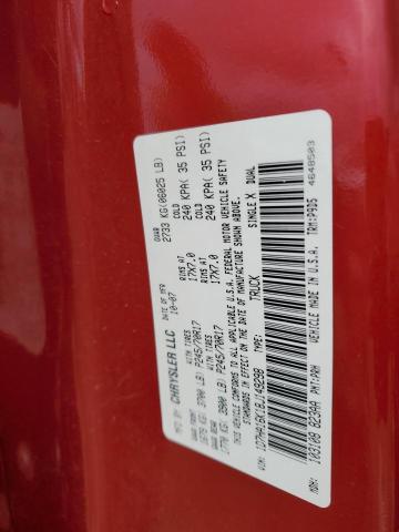 1D7HA16K18J149298 - 2008 DODGE RAM 1500 ST RED photo 12