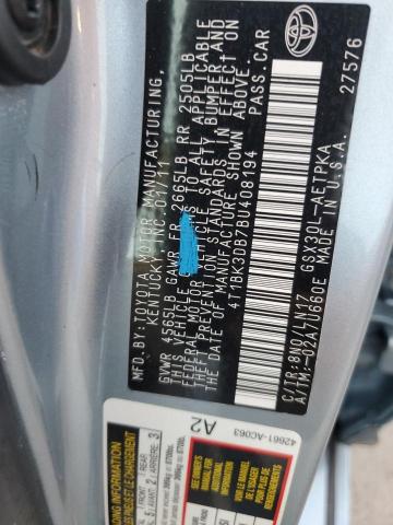 4T1BK3DB7BU408194 - 2011 TOYOTA AVALON BASE 蓝色 照片 13