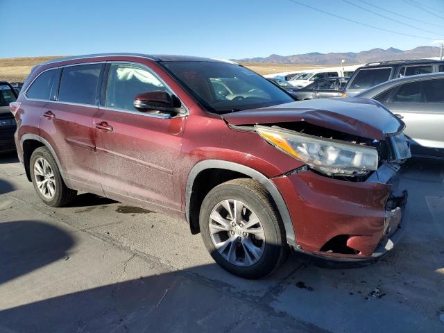 5TDJKRFH6FS134176 - 2015 TOYOTA HIGHLANDER XLE Bordo foto 4