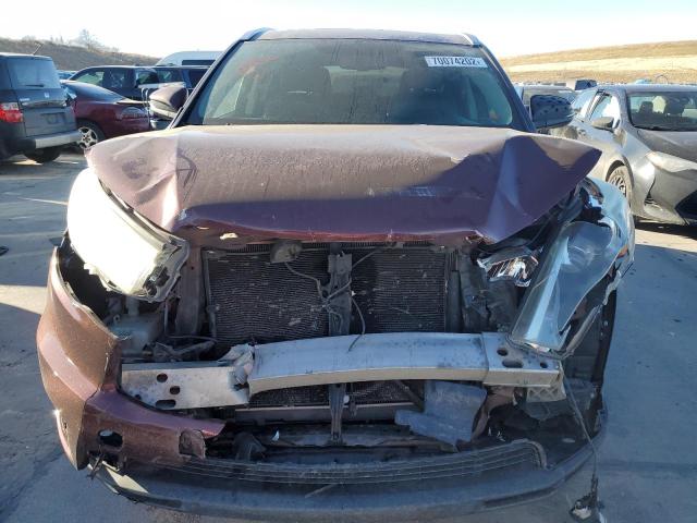 5TDJKRFH6FS134176 - 2015 TOYOTA HIGHLANDER XLE Bordo foto 5