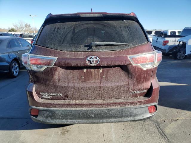 5TDJKRFH6FS134176 - 2015 TOYOTA HIGHLANDER XLE Bordo foto 6