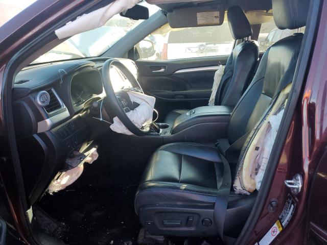 5TDJKRFH6FS134176 - 2015 TOYOTA HIGHLANDER XLE Bordo foto 7