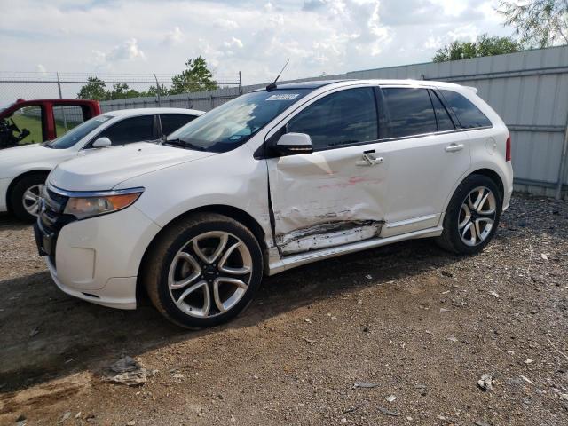 2FMDK3AK8DBA73887 - 2013 FORD EDGE SPORT WHITE photo 1