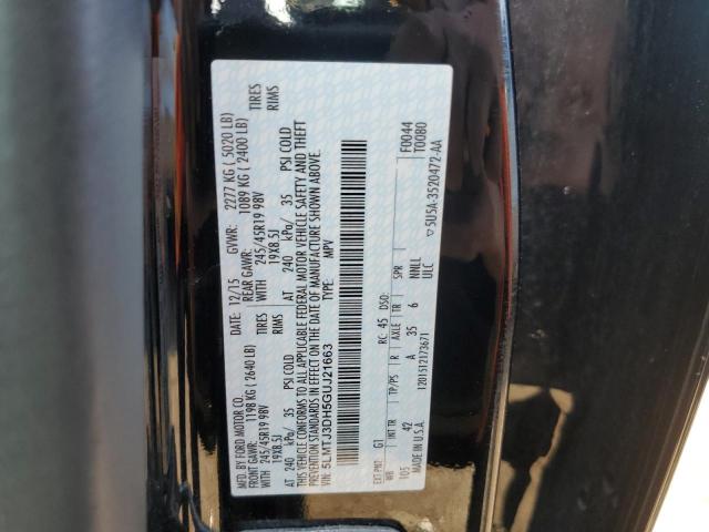 5LMTJ3DH5GUJ21663 - 2016 LINCOLN MKC RESERVE BLACK photo 13