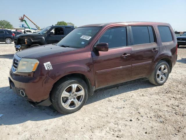 5FNYF3H52DB005386 - 2013 HONDA PILOT EXL MAROON photo 1