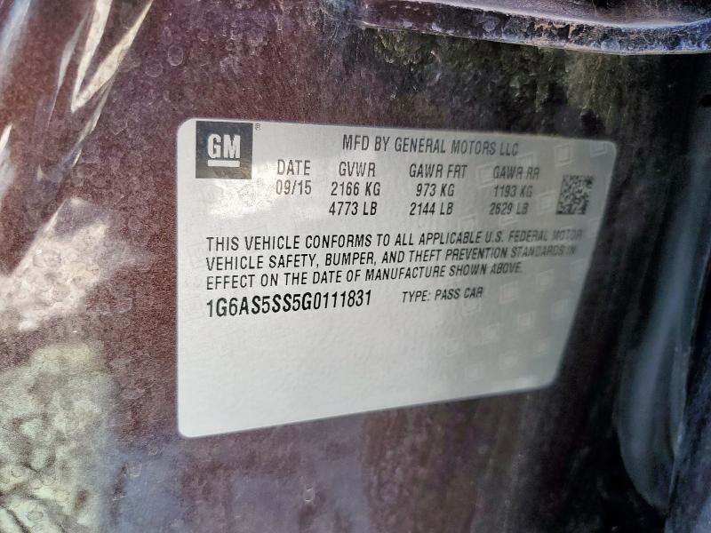 1G6AS5SS5G0111831 - 2016 CADILLAC CTS PERFORMANCE COLLECTION ყავისფერი ფოტო 12