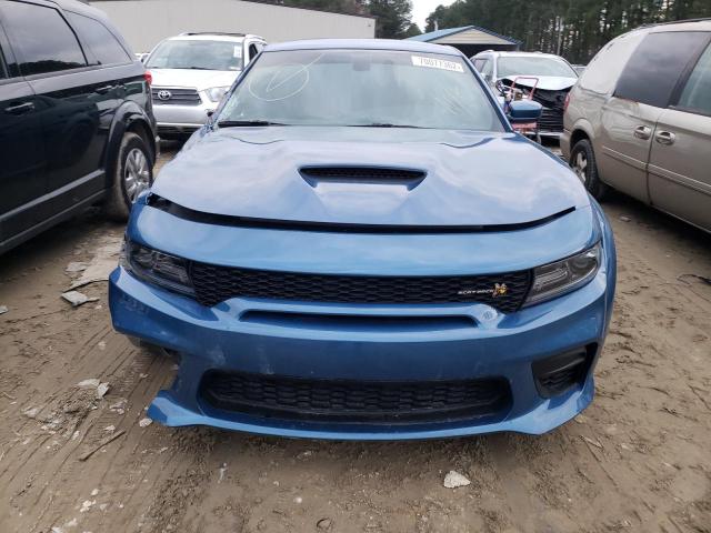 2C3CDXGJ4MH565088 - 2021 DODGE CHARGER SCAT PACK BLUE photo 5