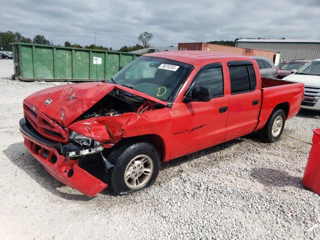 1B7GL2AN6YS681891 - 2000 DODGE DAKOTA QUAD RED photo 1