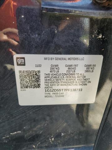 1G1ZD5ST7PF138733 - 2023 CHEVROLET MALIBU LT 黑色 照片 12