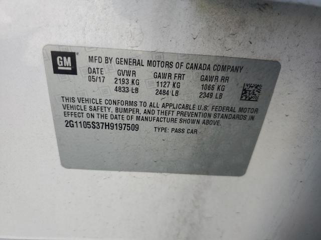 2G1105S37H9197509 - 2017 CHEVROLET IMPALA LT 白色 照片 13