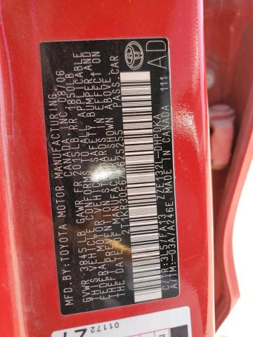 2T1KR30E67C625255 - 2007 TOYOTA COROLLA MA XR RED photo 13