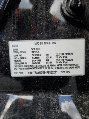 7SAYGDEE4PF865241 - 2023 TESLA MODEL Y Negro foto 13