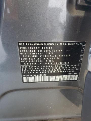 3VV2B7AX4KM086079 - 2019 VOLKSWAGEN TIGUAN SE Gri fotoğraf 14