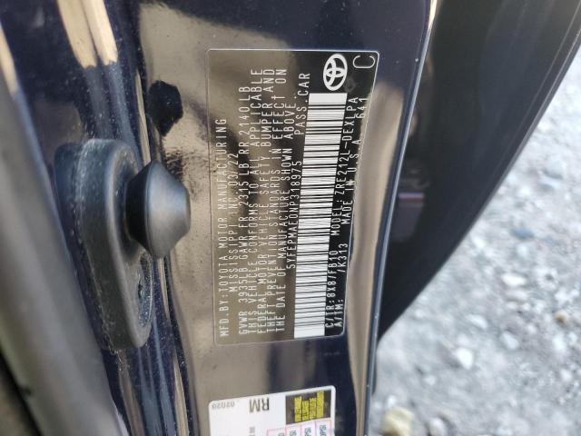 5YFEPMAE0NP318975 - 2022 TOYOTA COROLLA LE ლურჯი ფოტო 12