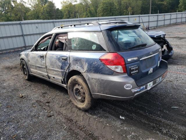 4S4BP60C686345653 - 2008 SUBARU OUTBACK BLUE photo 2