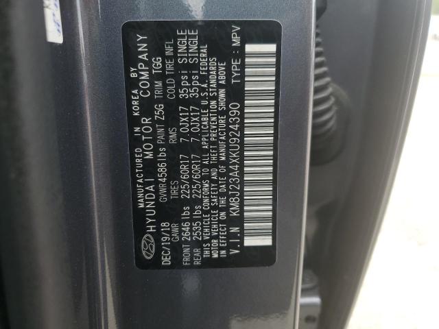 KM8J23A4XKU924390 - 2019 HYUNDAI TUCSON SE GRAY photo 14