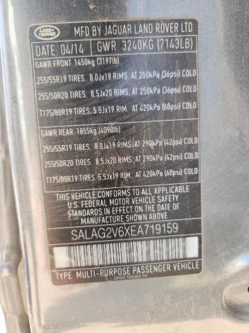 SALAG2V6XEA719159 - 2014 LAND LR4 HSE GRAY photo 13