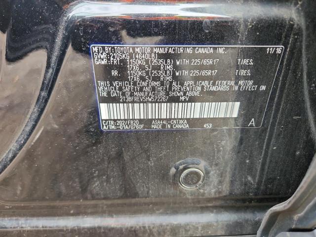 2T3BFREV5HW572267 - 2017 TOYOTA RAV4 LE Schwarz Foto 13