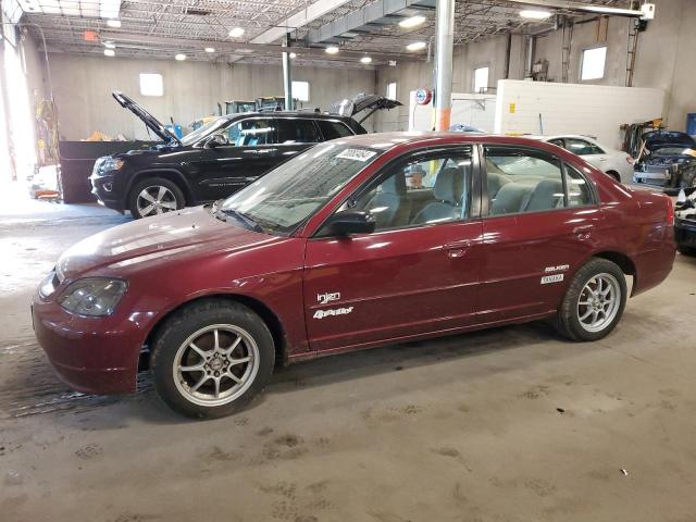 1HGES16572L018068 - 2002 HONDA CIVIC LX MAROON photo 1