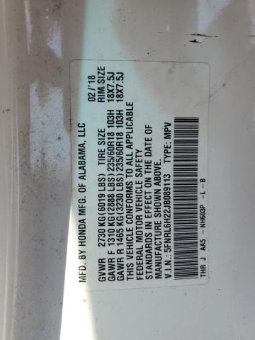 5FNRL6H22JB089113 - 2018 HONDA ODYSSEY LX 白色 照片 13