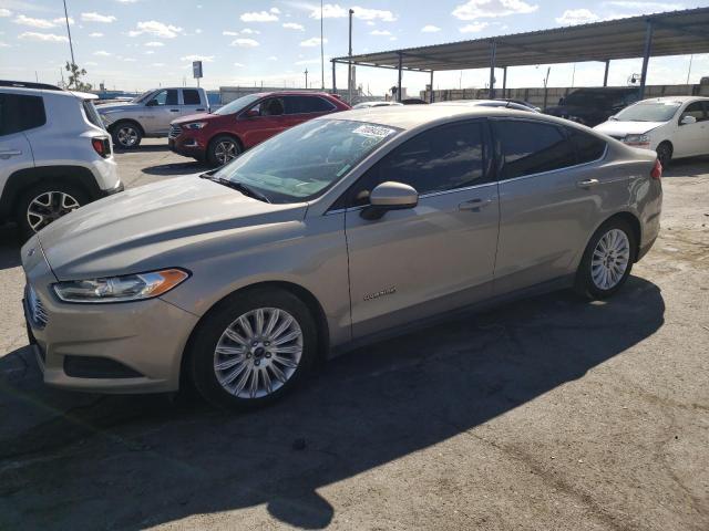 3FA6P0UU6FR145979 - 2015 FORD FUSION S HYBRID CREAM photo 1