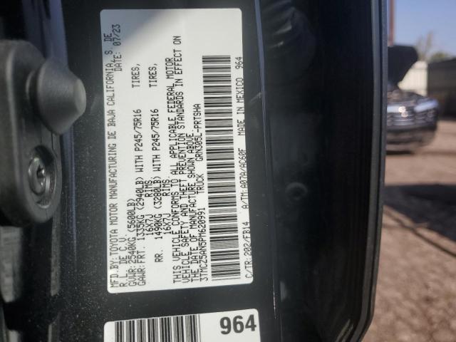 3TMCZ5AN5PM620991 - 2023 TOYOTA TACOMA DOUBLE CAB შავი ფოტო 13