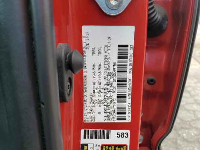 3TMCZ5AN7PM620751 - 2023 TOYOTA TACOMA DOUBLE CAB წითელი ფოტო 13