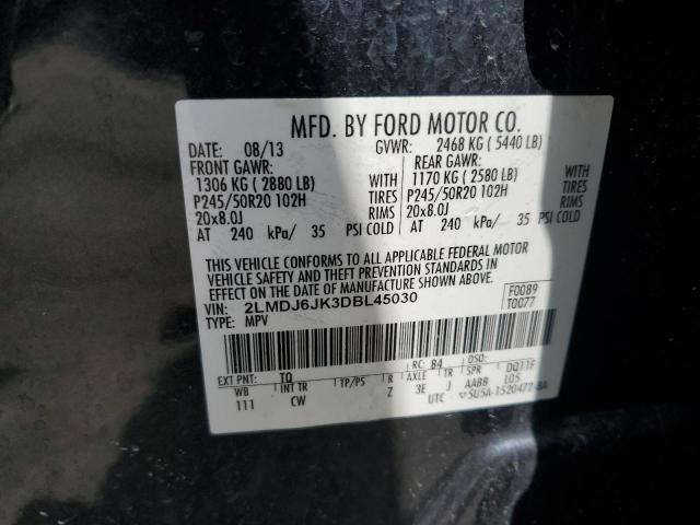 2LMDJ6JK3DBL45030 - 2013 LINCOLN MKX Mavi foto 13