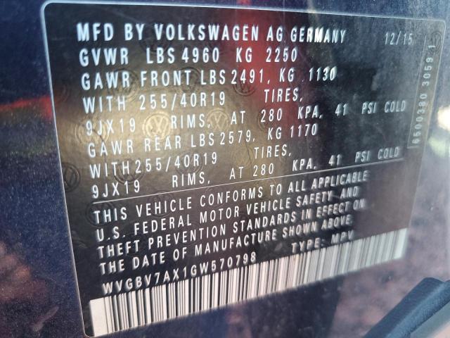 WVGBV7AX1GW570798 - 2016 VOLKSWAGEN TIGUAN S Mavi foto 14