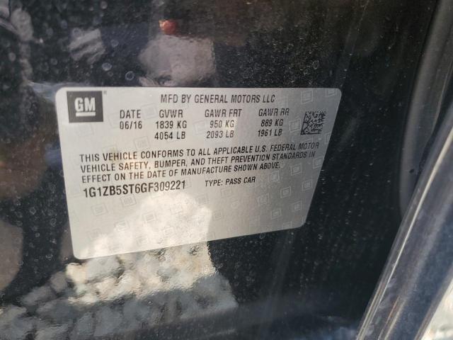 1G1ZB5ST6GF309221 - 2016 CHEVROLET MALIBU LS 黑色 照片 12